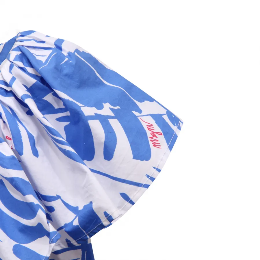 0184AR abito bimba MSGM KIDS girl dress white/blue
