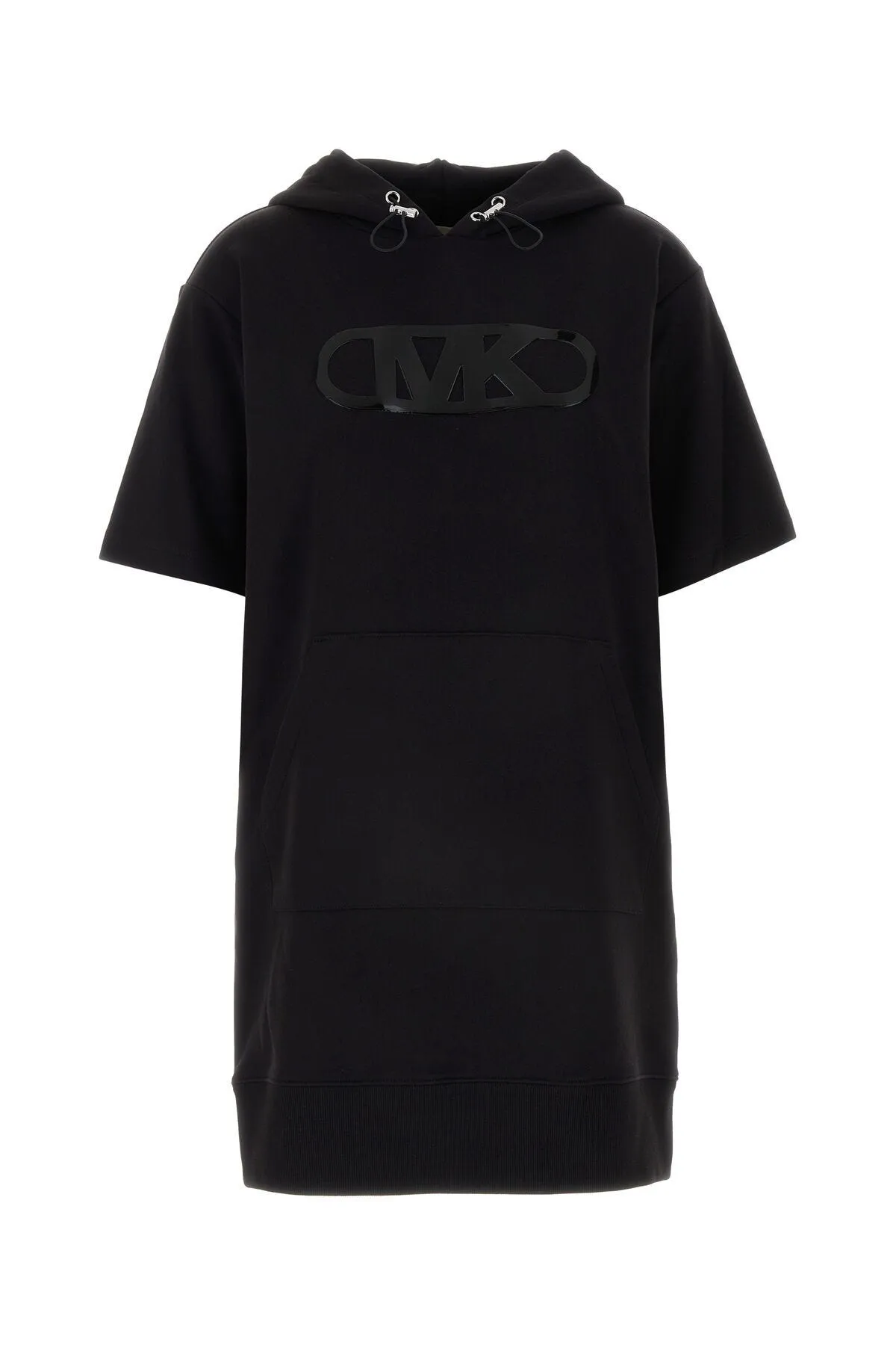 Black cotton sweatshirt dress    