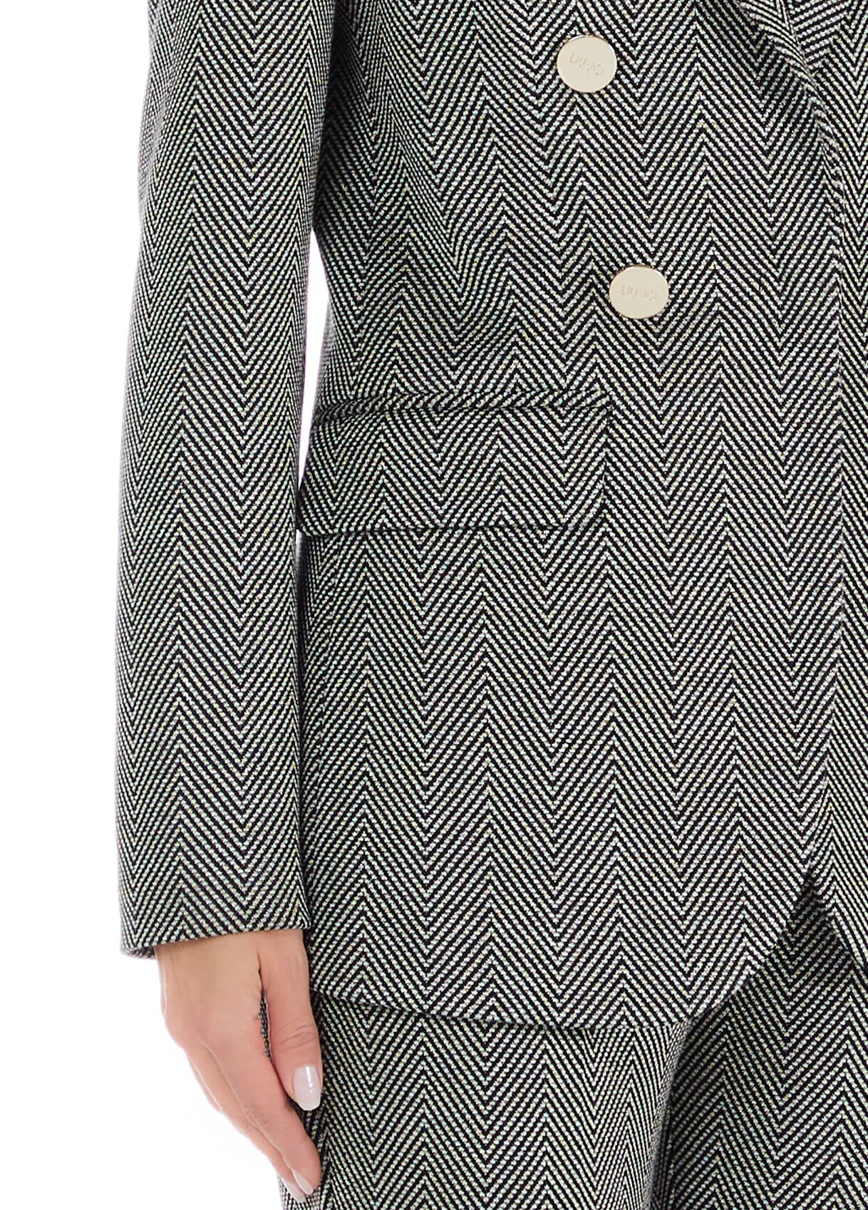 Blazer chevron jacquard