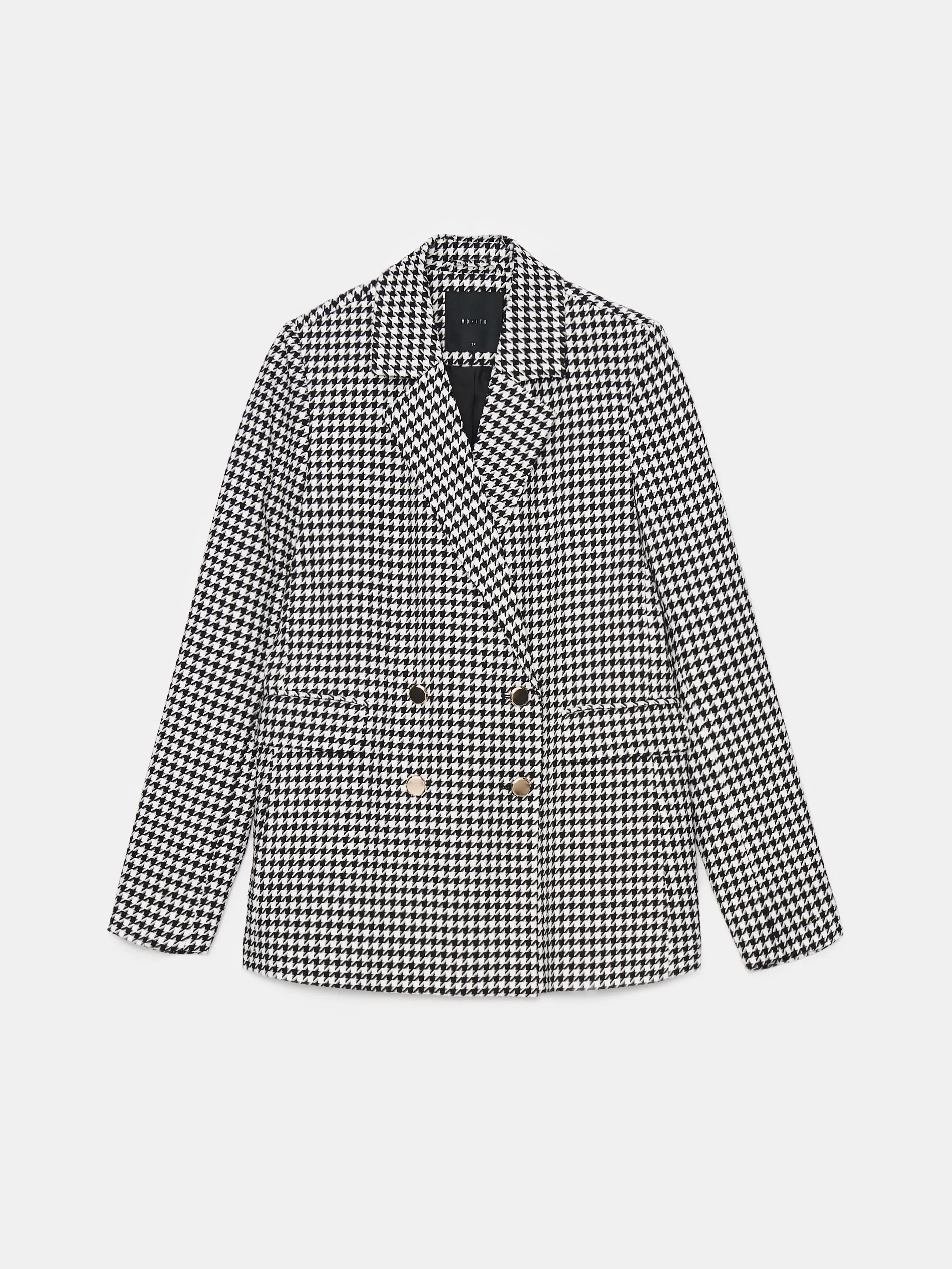 Blazer con stampa pied de poule