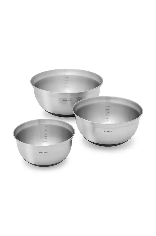 Brabantia set ciotole 1 L, 1,6 L, 3 L pacco da 3