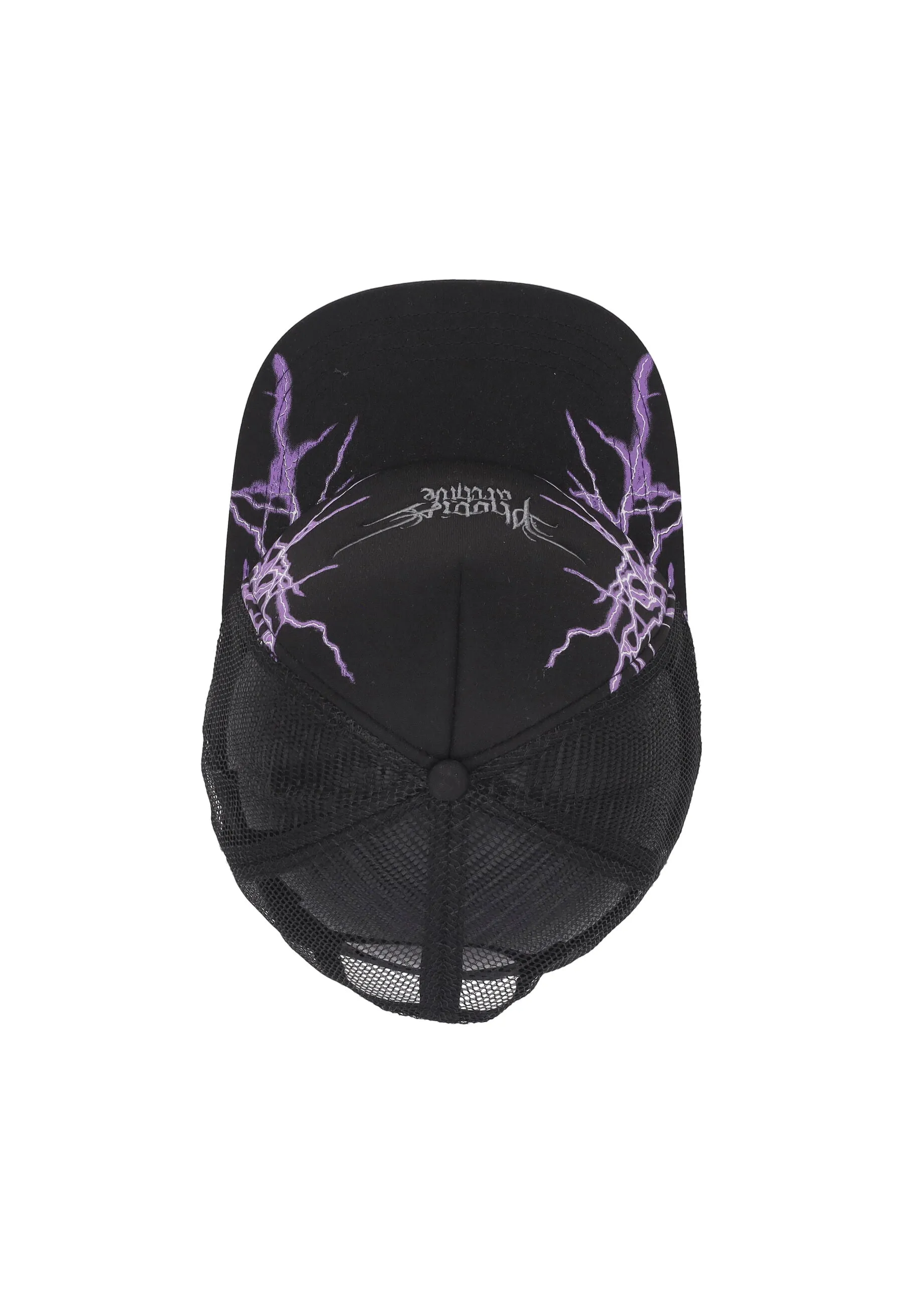 Cappellino Visiera Curva Uomo Lightning Print Trucker Black/purple