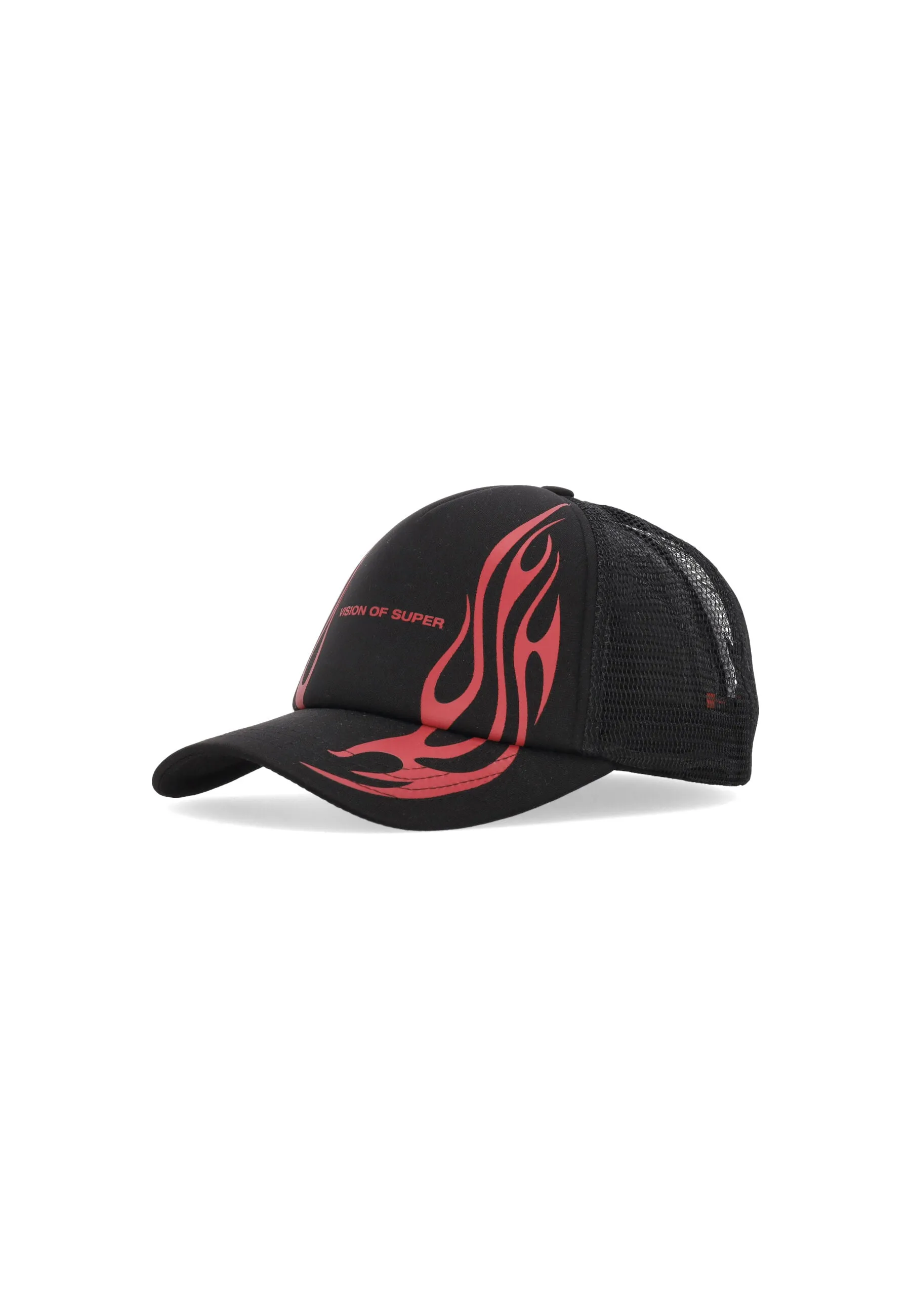 Cappellino Visiera Curva Uomo Tribal Flames Trucker Cap Black