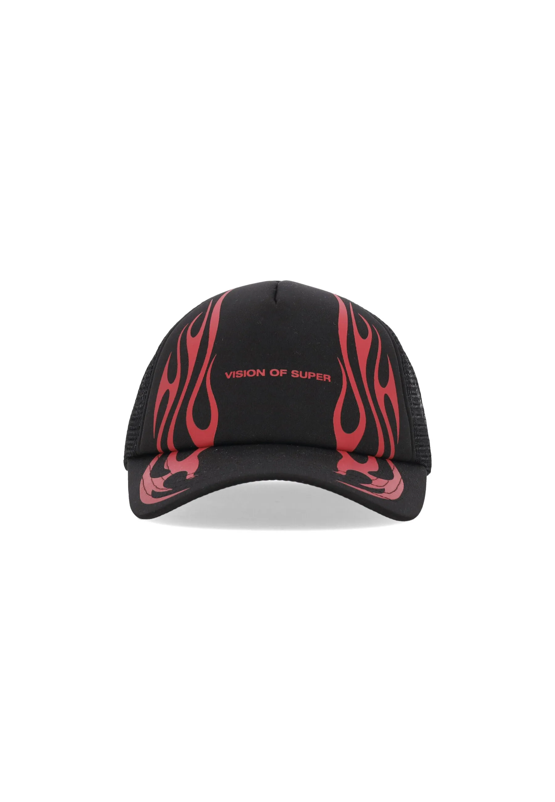 Cappellino Visiera Curva Uomo Tribal Flames Trucker Cap Black