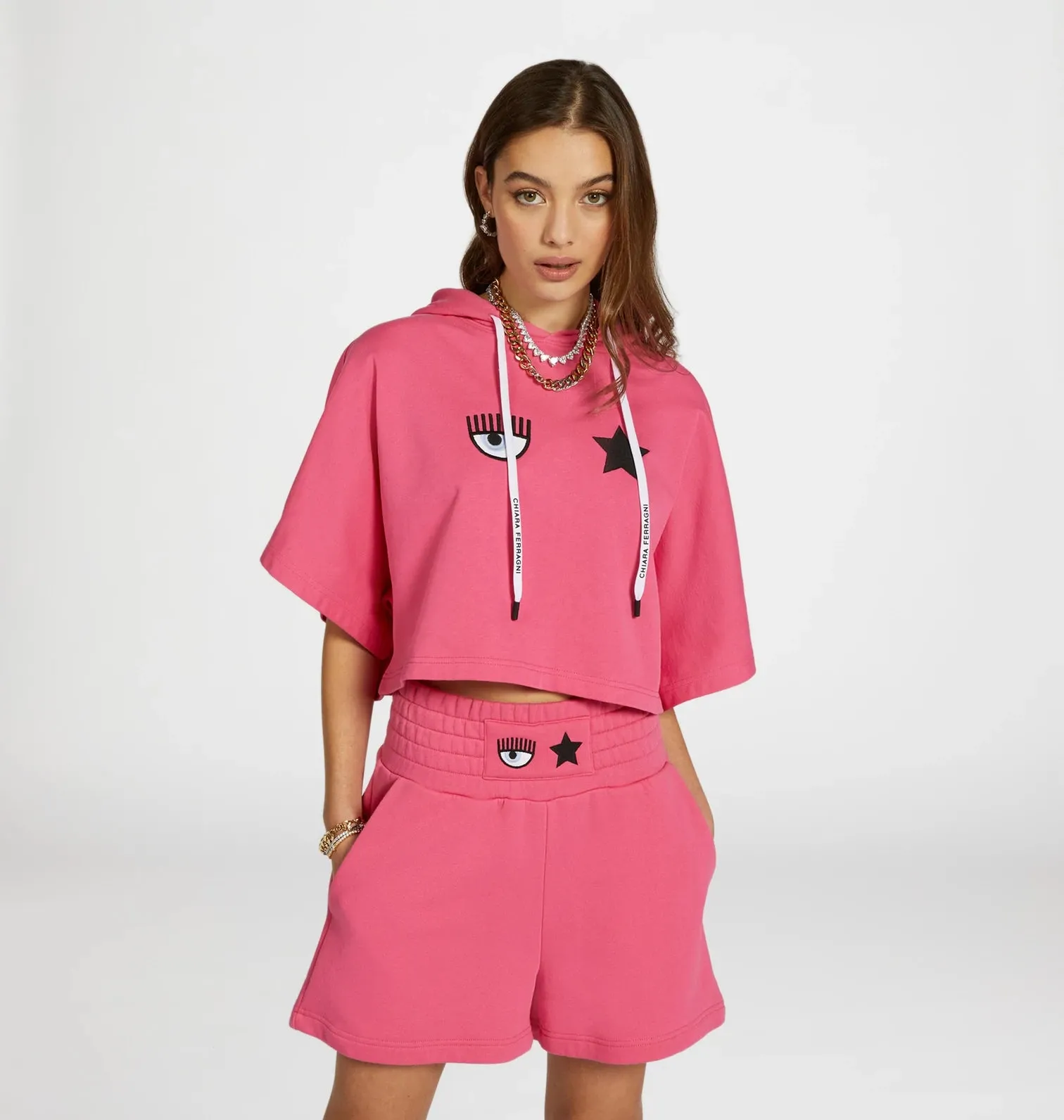 Chiara Ferragni Hooded Sweatshirt / Fuchsia