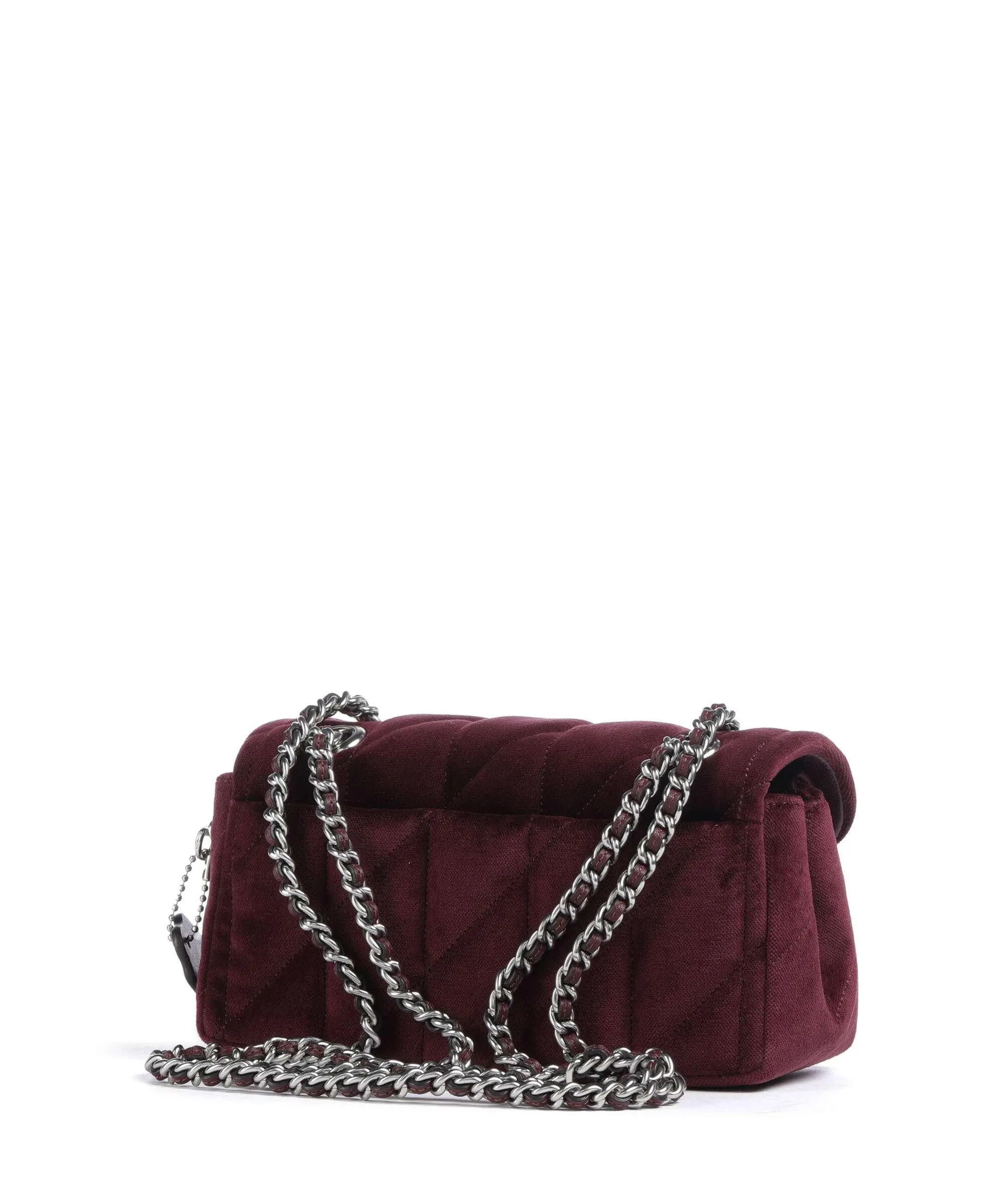  Coach Tabby Quilted 20 Borsa a spalla cotone vino  