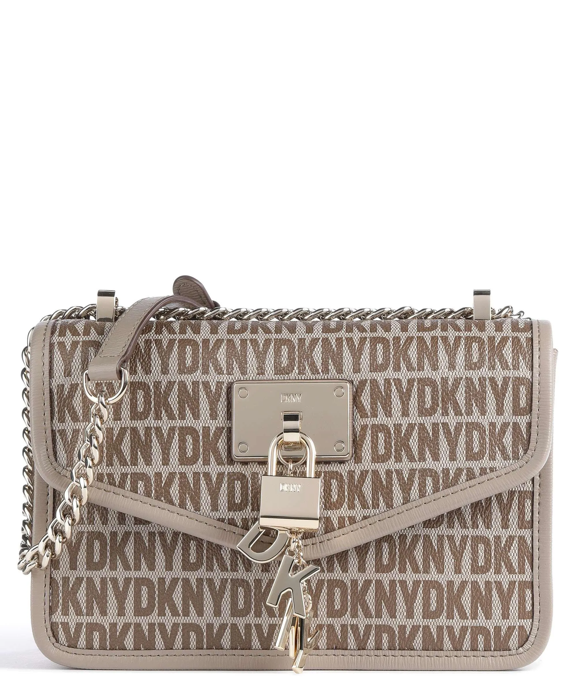  DKNY Elissa Borsa a spalla pelle sintetica marrone chiaro  