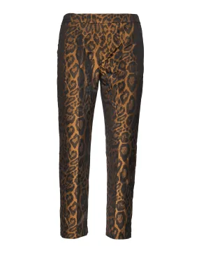 DOUUOD Pantaloni Lunghi in Taffetà Jacquard Maculato