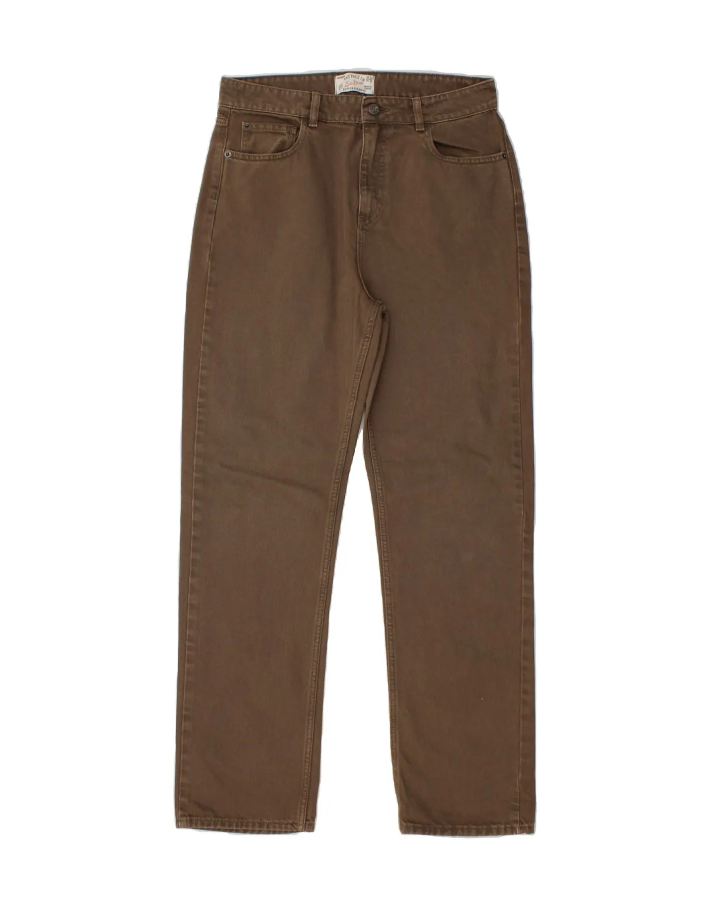 FAT FACE Womens Sutton Straight Jeans UK 12 Medium W30 L31 Brown Cotton
