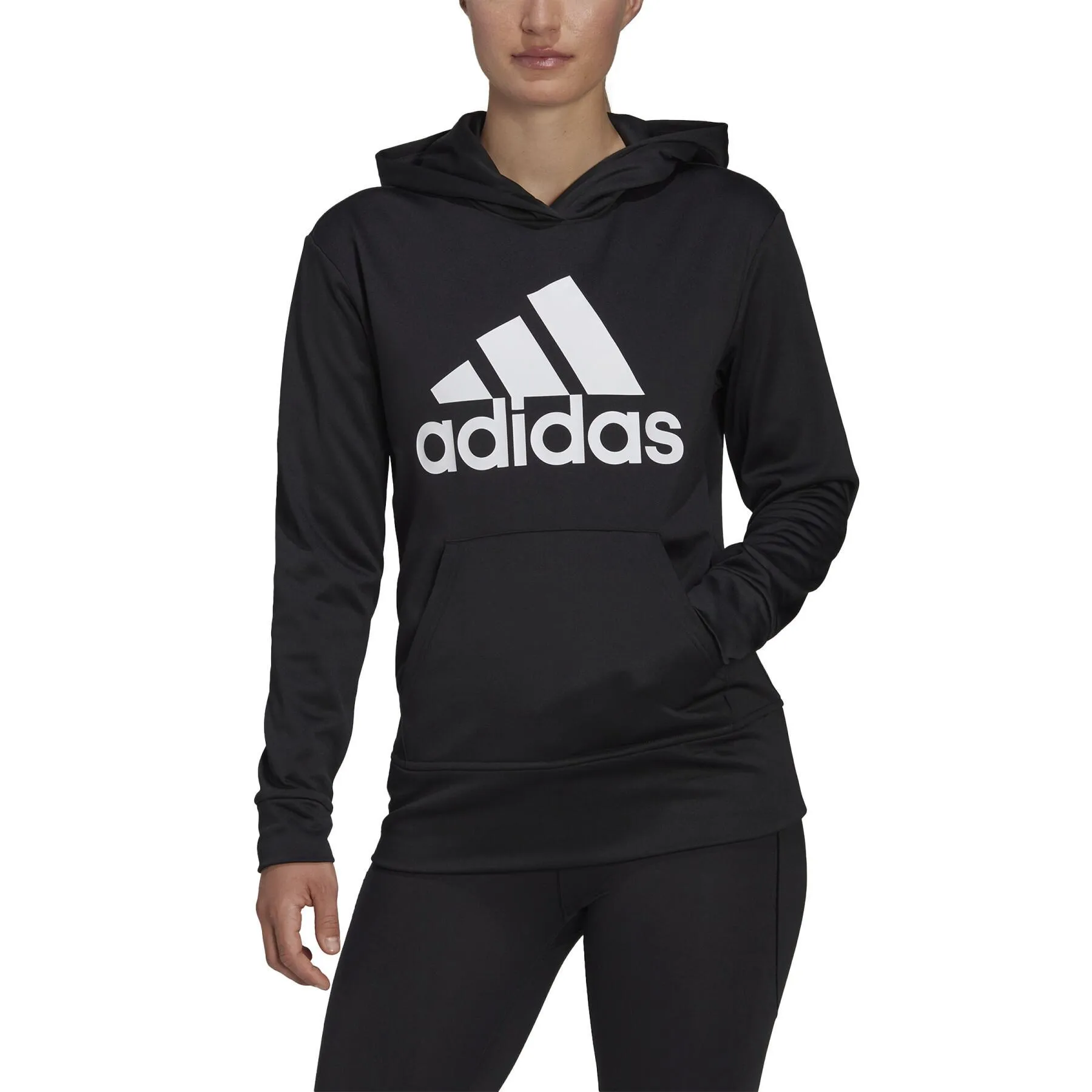Felpa con cappuccio con logo grande da donna adidas Aeroready