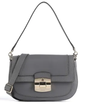  Furla Club 2 S Borsa a spalla pelle granulata grigio scuro  