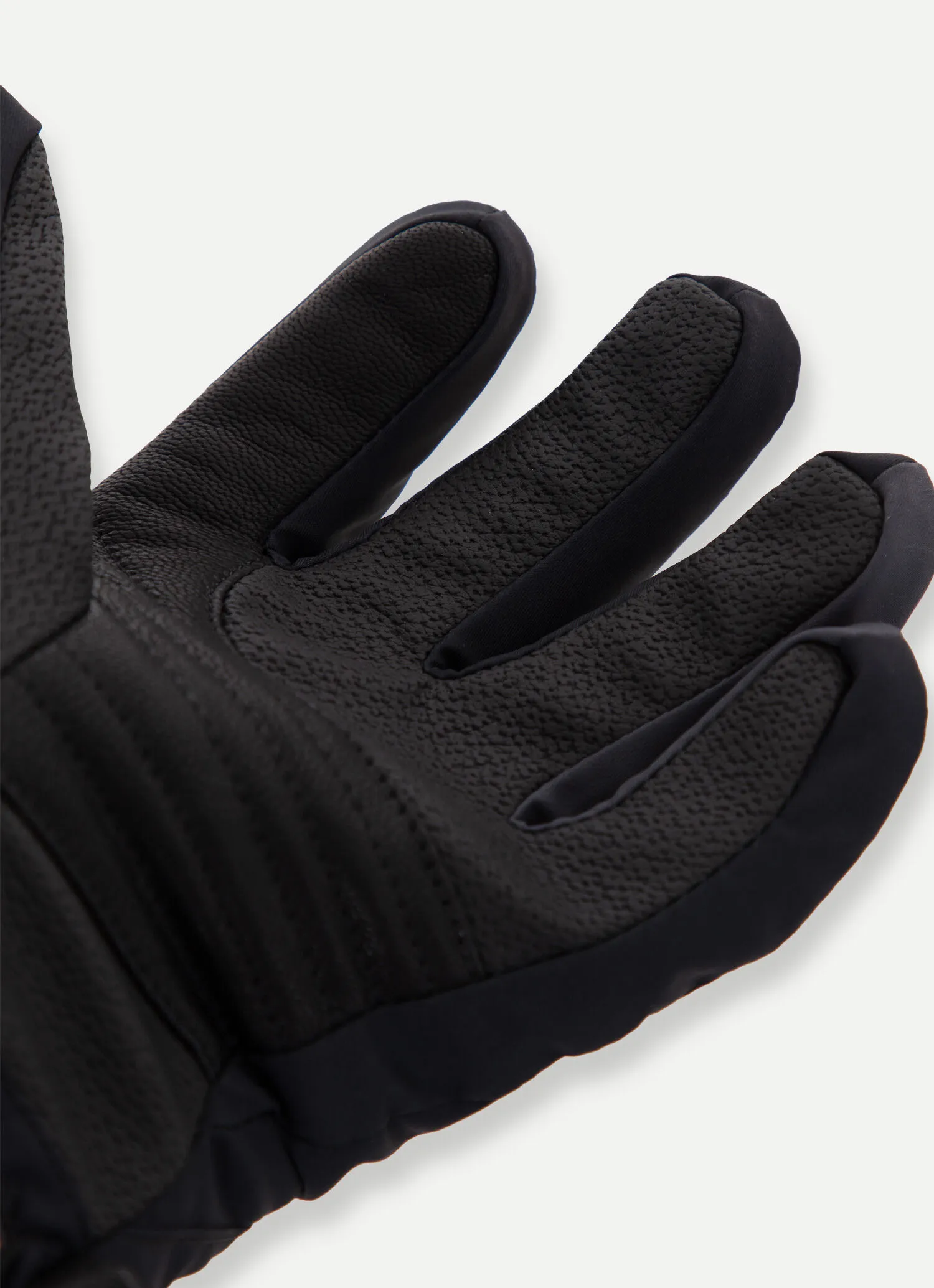 Glossy stretch satin fabric ski gloves