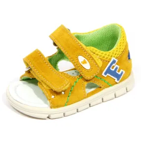 H3410 sandalo bimbo boy FALCOTTO kids suede/textile sandals yellow