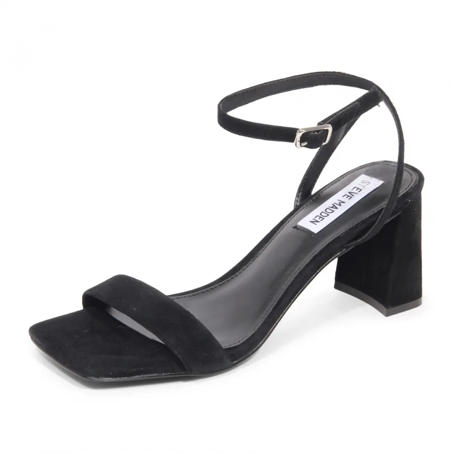 I1614 sandalo donna STEVE MADDEN LUXE BLACK SUEDE woman sandal