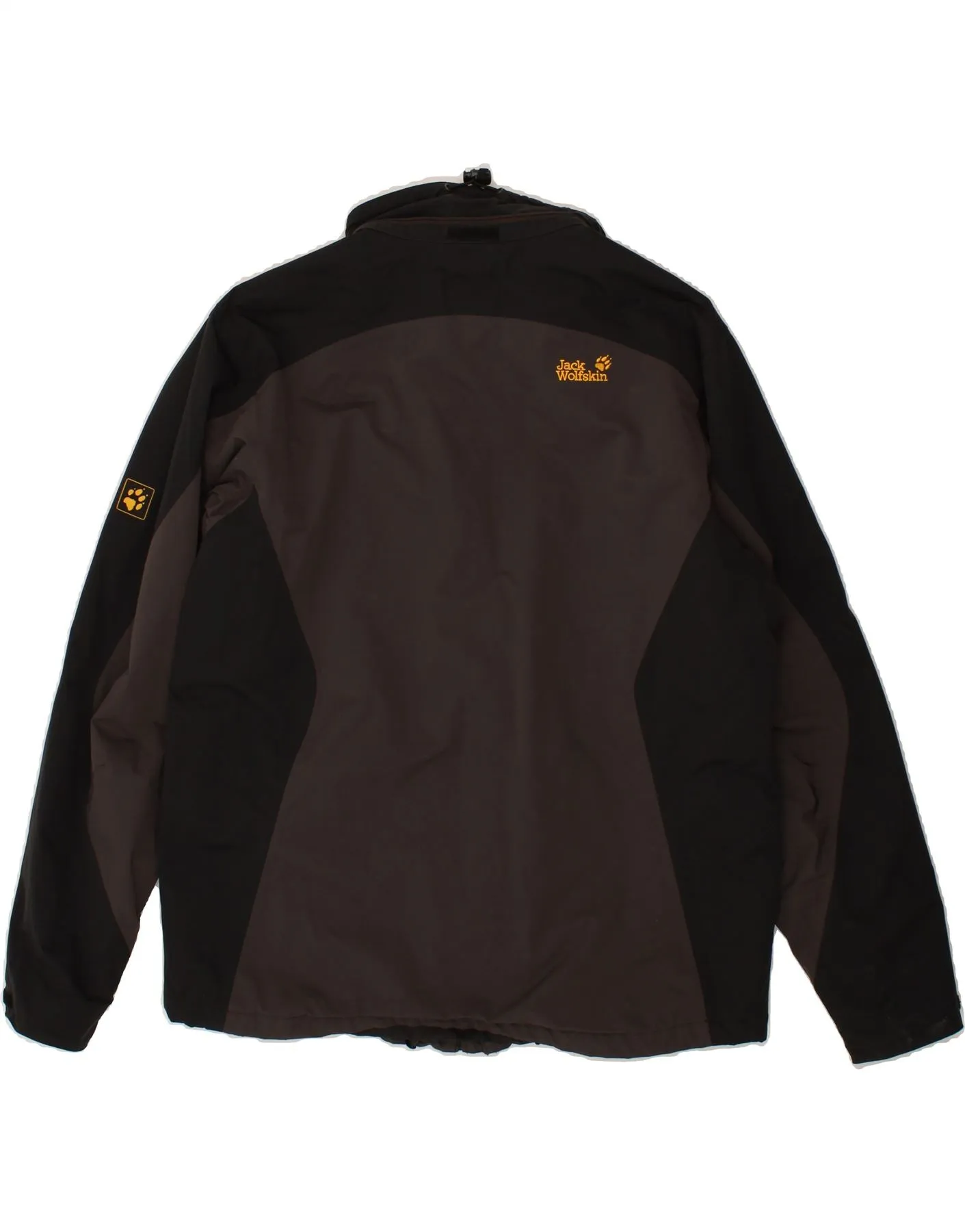 JACK WOLFSKIN Mens Windbreaker Jacket UK 42 XL Grey Colourblock Polyamide