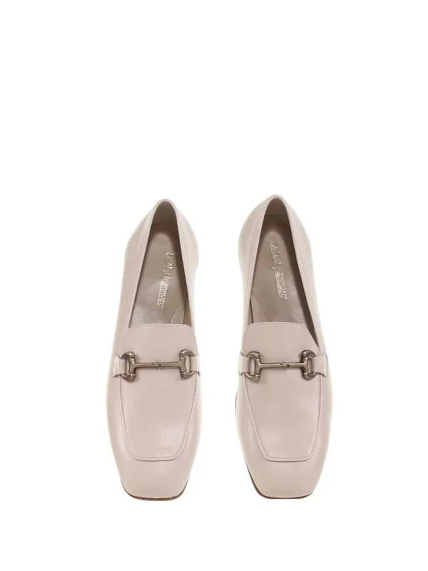 Leather loafer with horsebit detail