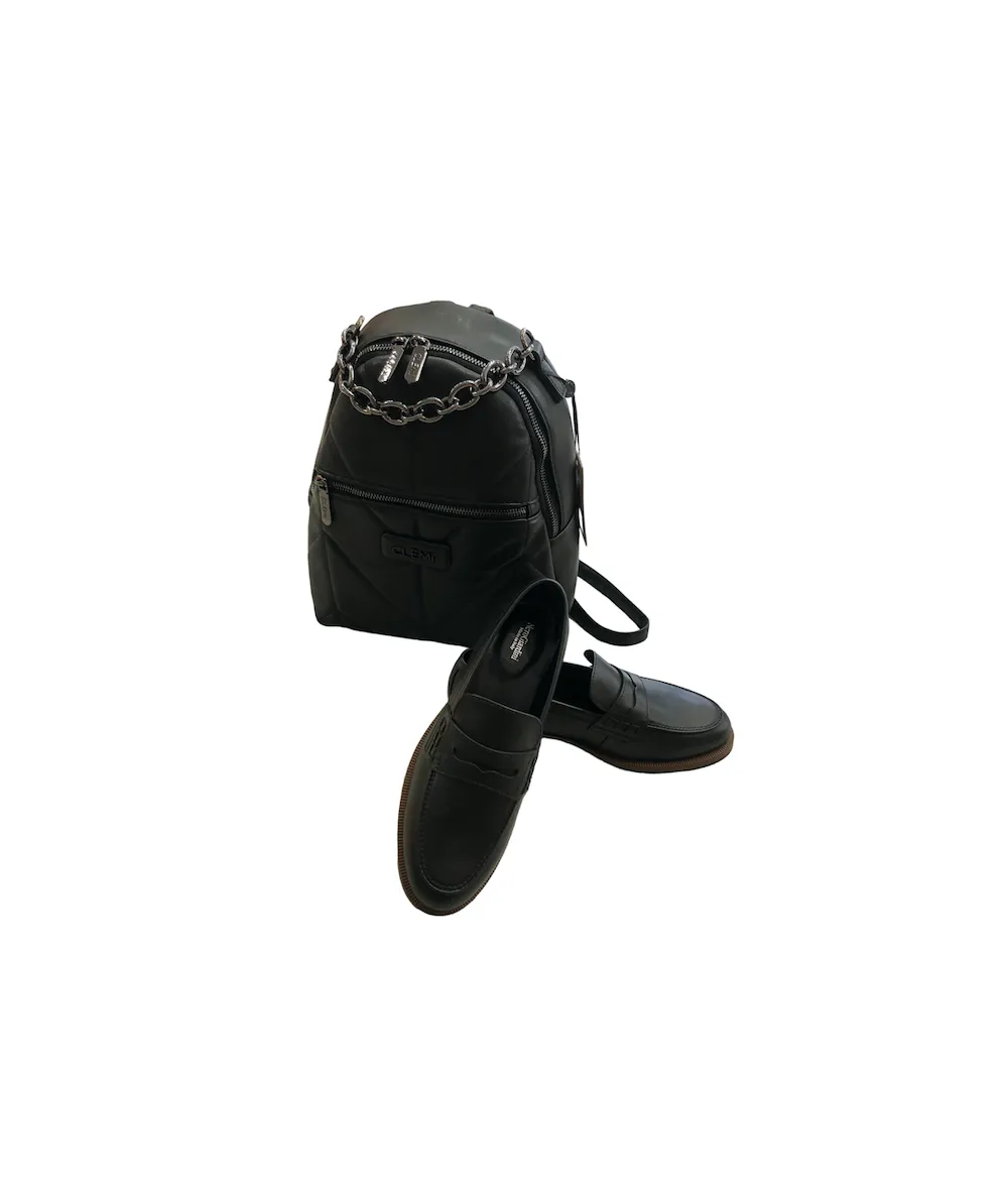 mocassino pelle Nero Giardini  308171 guanto nero suoma gomma e cuoio