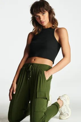 Pantaloni da jogging cargo in jersey