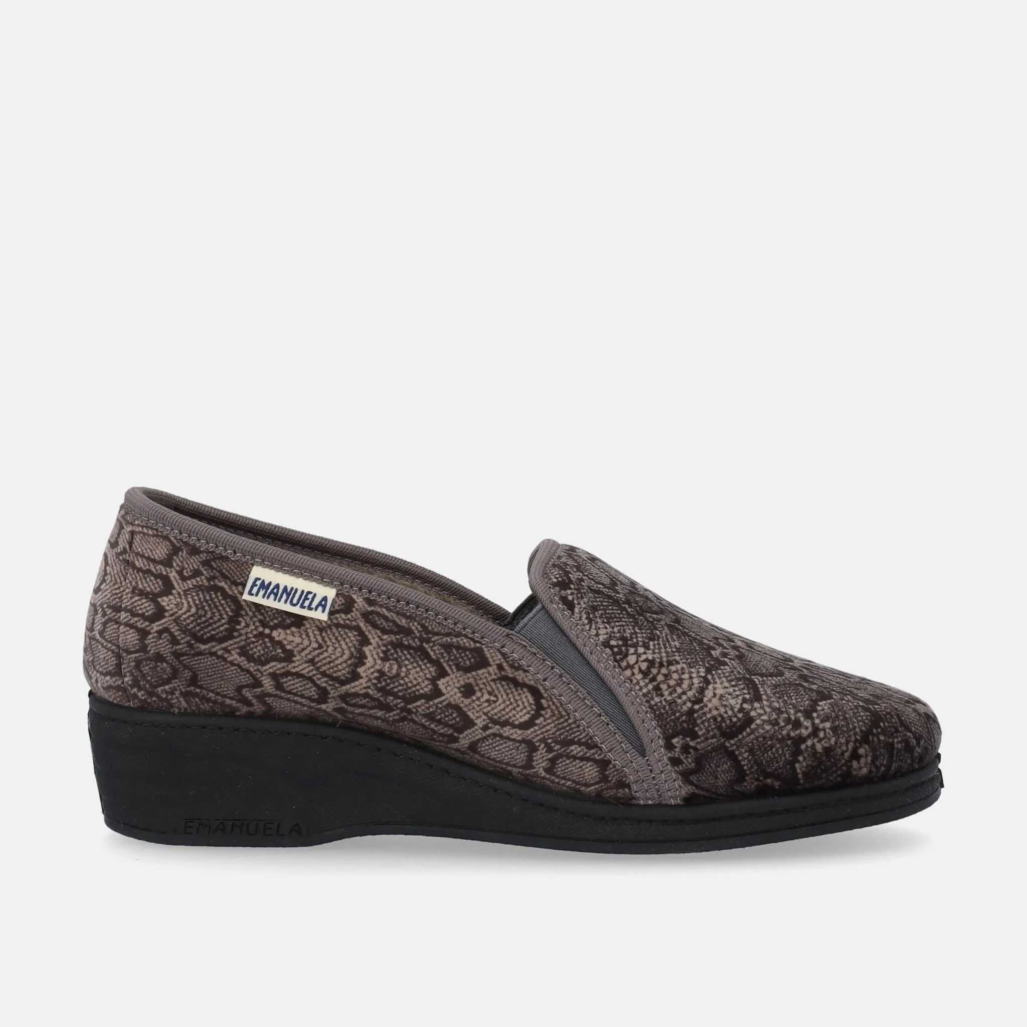 Pantofole donna Emanuela con stampa rettile