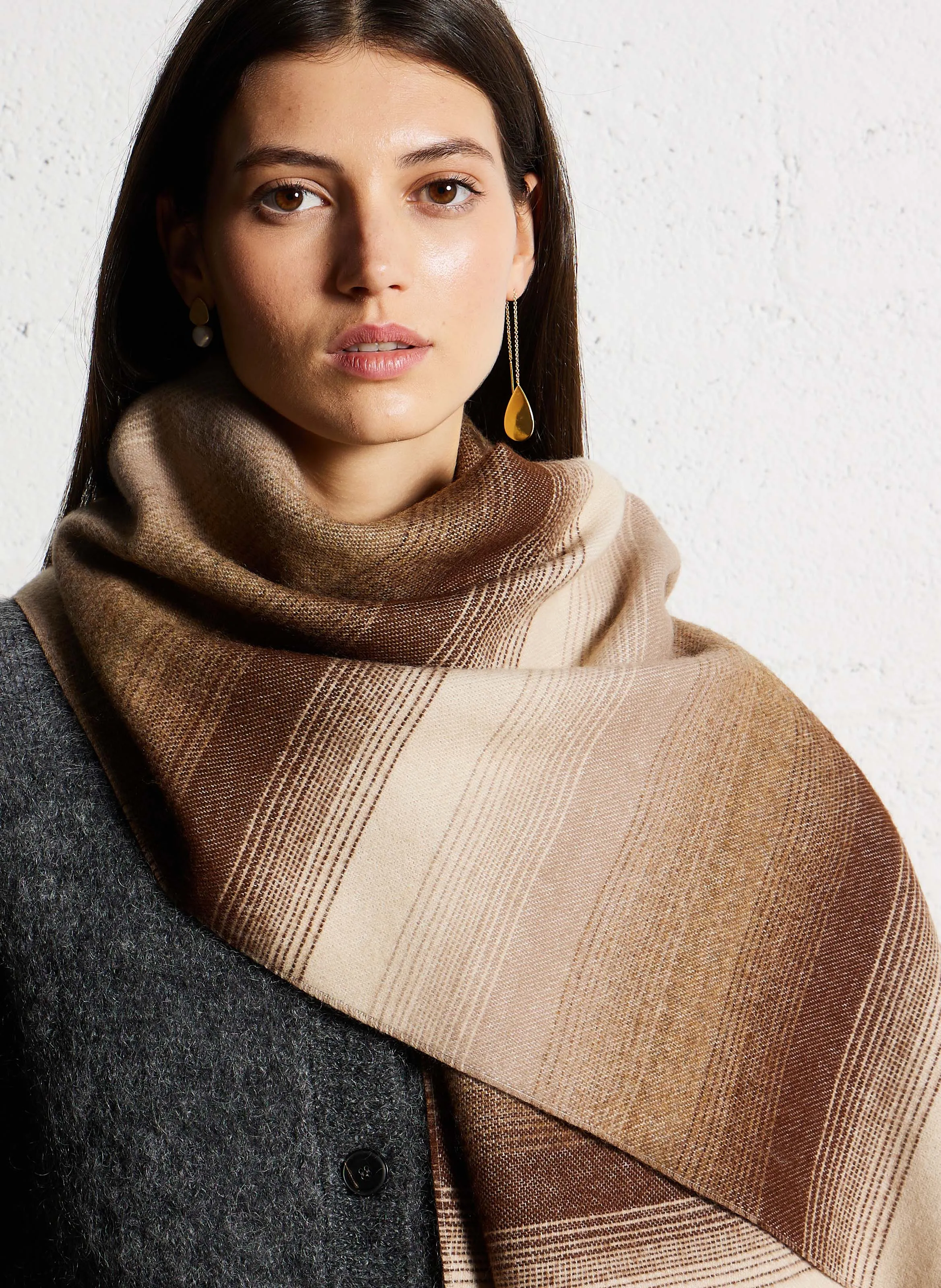  SAISON 1865   Sciarpa a righe | Beige