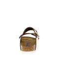 Sandalo basso Birkenstock ARIZONA SOFT FOOTBED in pelle e laminato platino