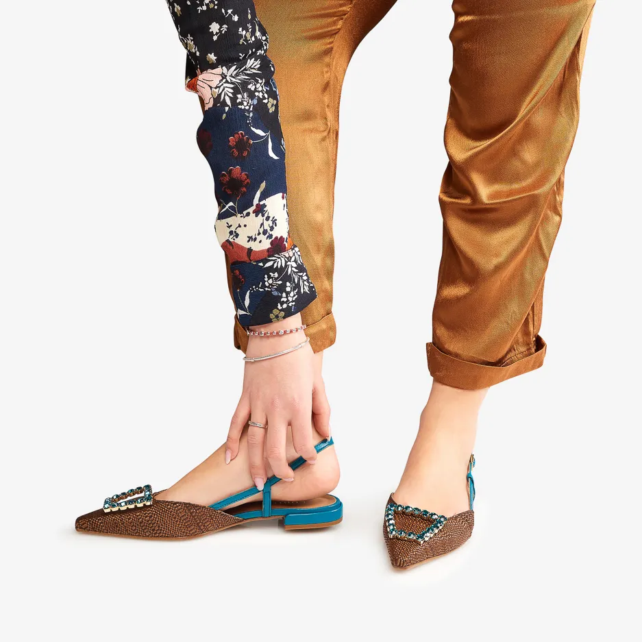 Slingback Ottanio in Rafia