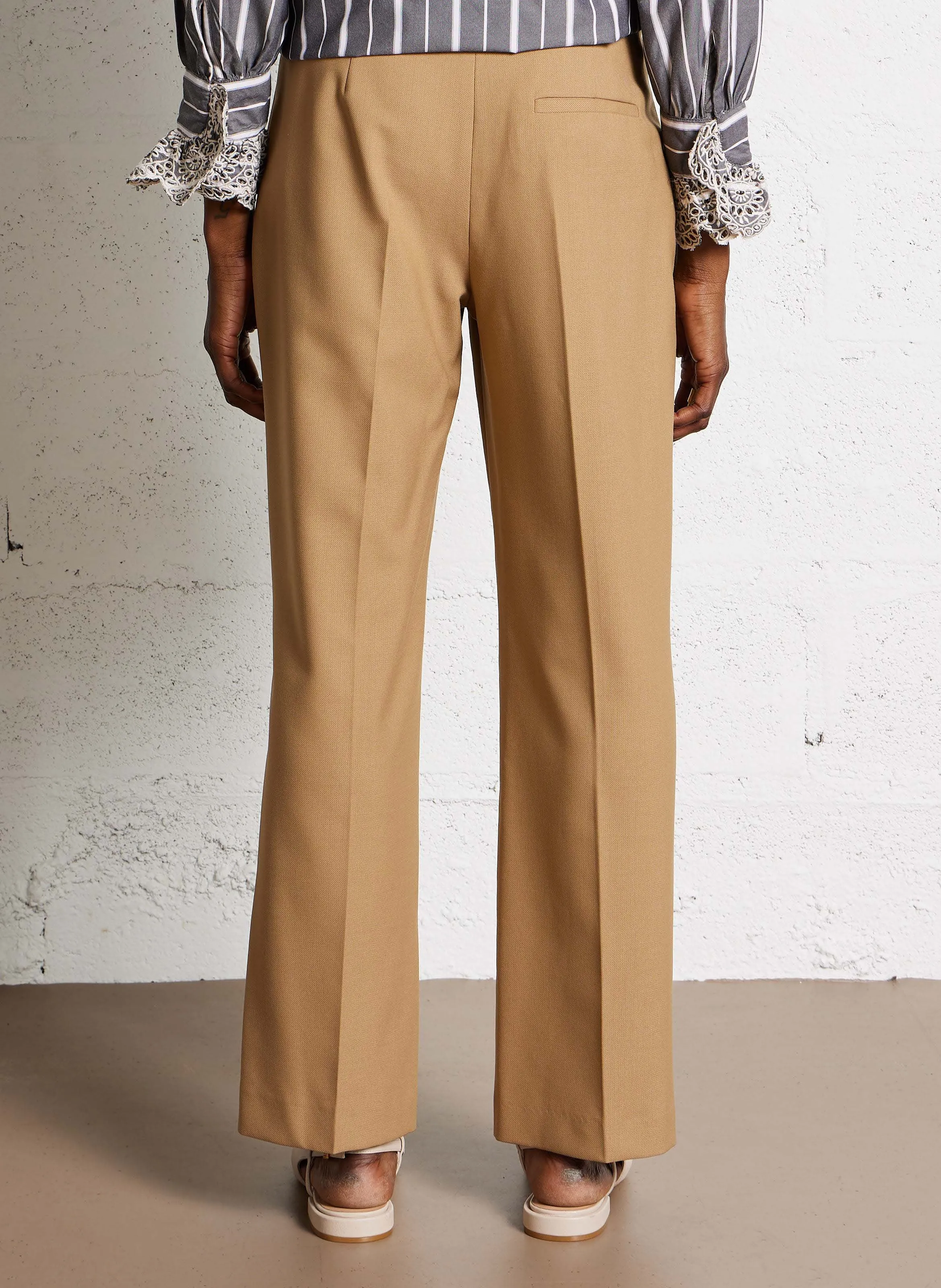  STELLA FOREST   CHLOTILDE - Pantaloni dritti a pieghe | Beige