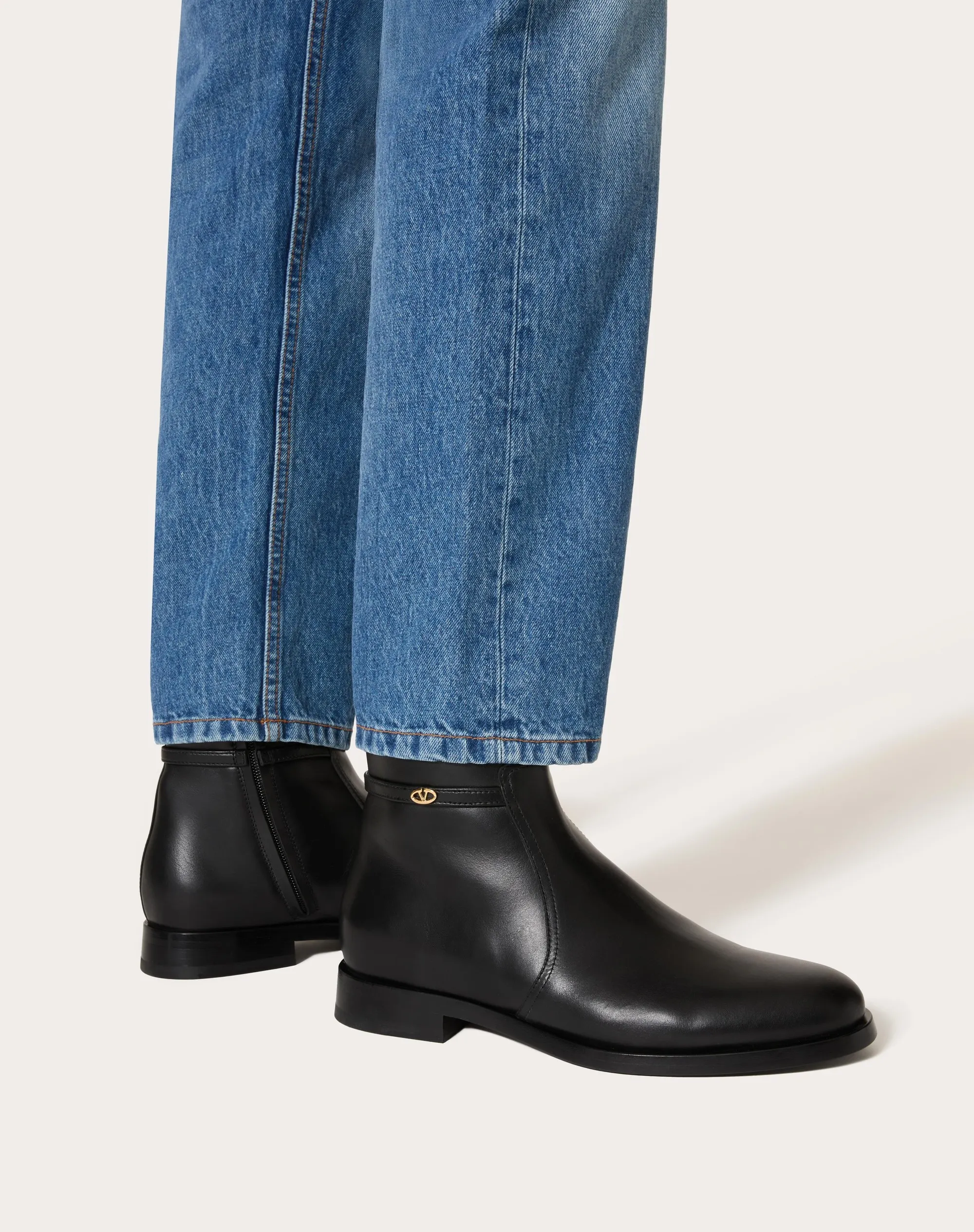 STIVALETTO MINI VLOGO SIGNATURE IN VITELLO