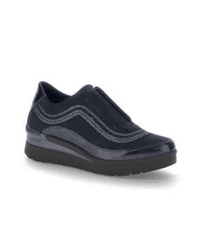 Stonefly sneakers donna Cream 17 in camoscio e vernice blue 221726