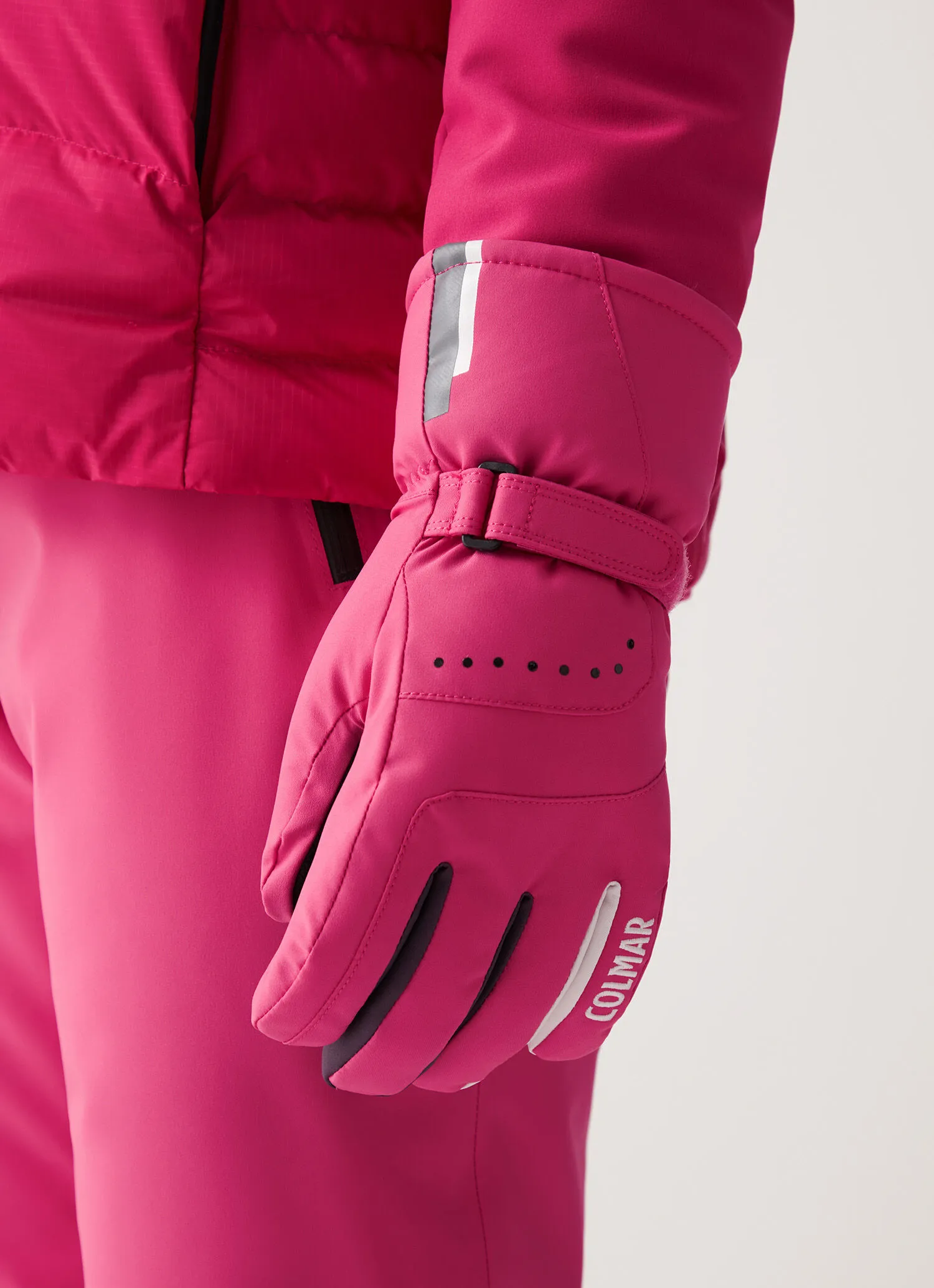 Technical fur inner ski gloves