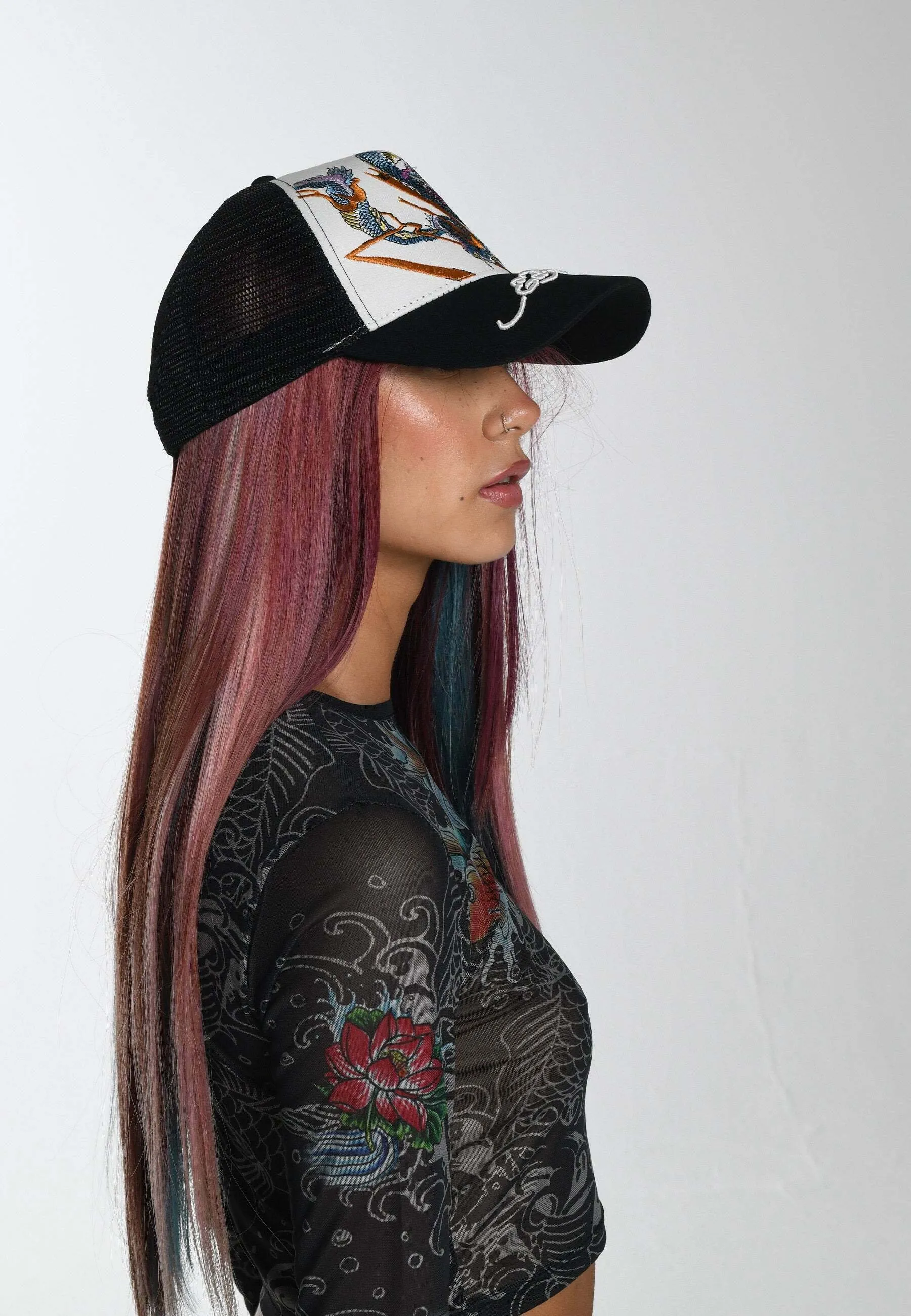 VIBRANT DRAGON TWILL FRONT TRUCKER - Cappellino