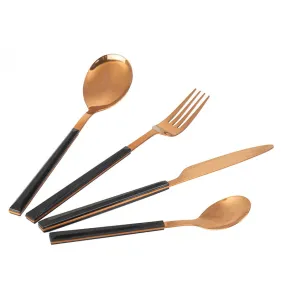 Villa D'Este Home Tivoli 1996 Set 24 posate in acciaio copper Madrid Rose